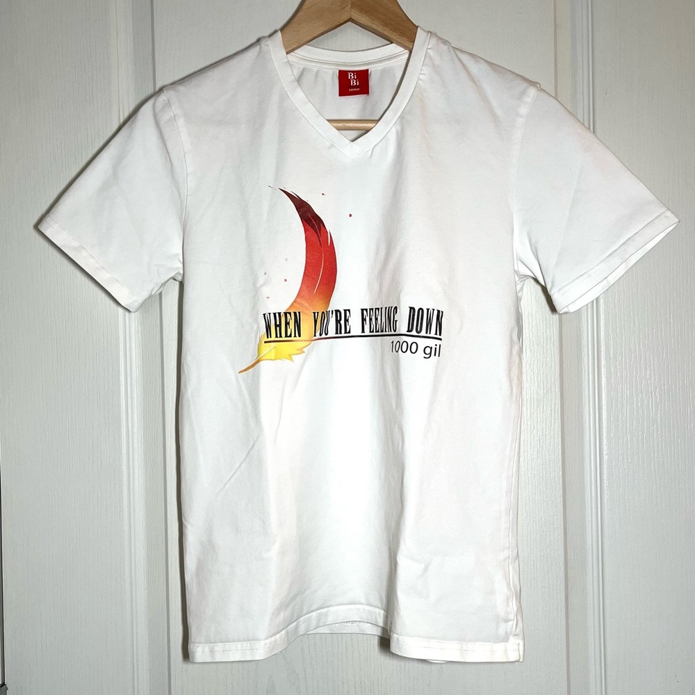 Bibisama Final Fantasy “When You’re Feeling Down” T-Shirt Anime Streetwear Sz S - Picture 2 of 12